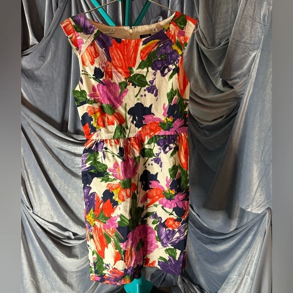 Jcrew floral aline dress size 2 - Picture 2 of 11